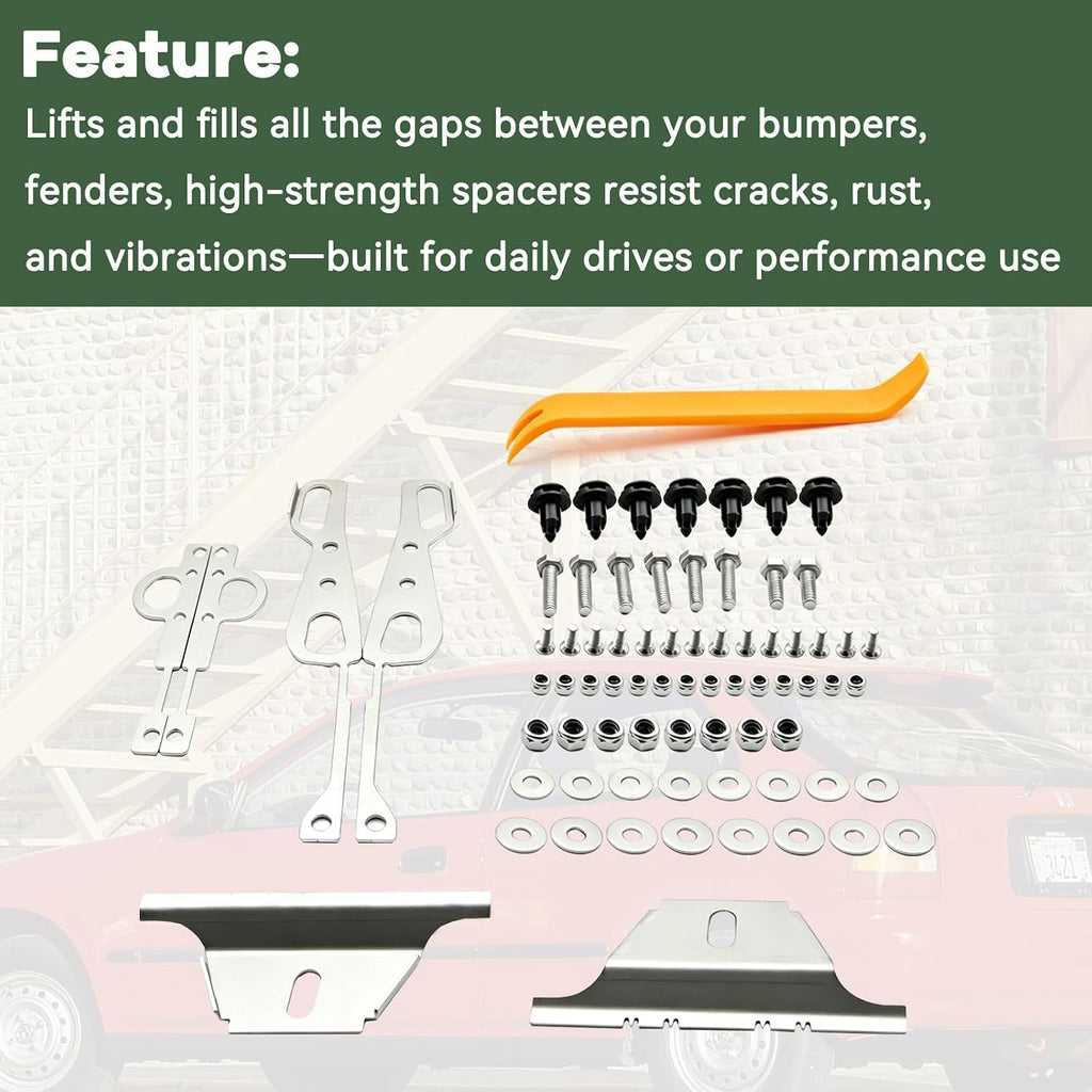 Front Rear Bumper Lift Kit Fit for Honda Civic EK 1996-2000