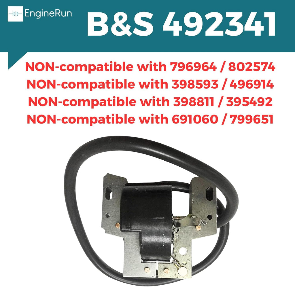 492341 Ignition Coil Module Magneto Compatible With Briggs & Stratton 13 14 15HP OHV Vertical Engines 440-433 33-347