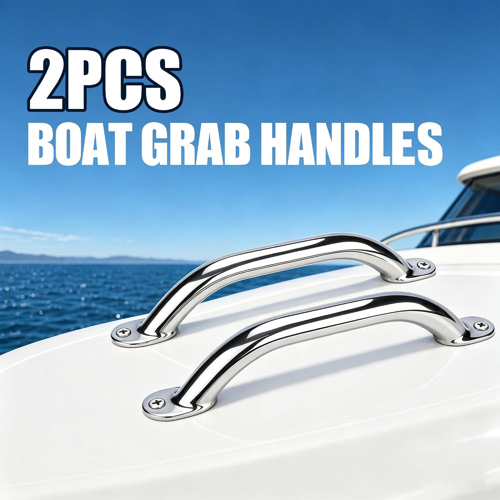 Boat Grab Bar, 2 Pcs Marine Stainless Steel Boat Grab Handles