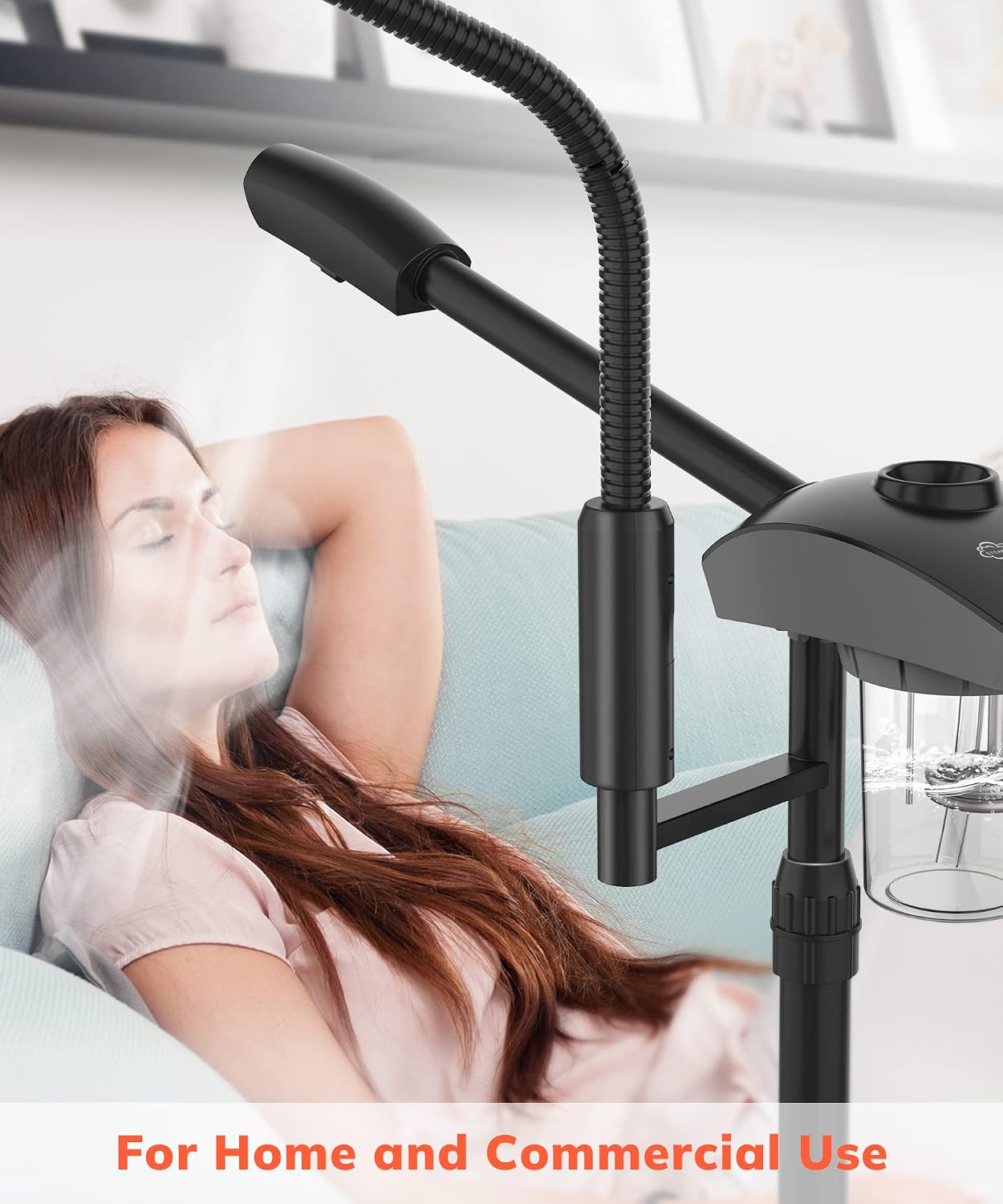 Professional Ionic Facial Steamer, 2-in-1 Face Steamer for Facial with 5X Magnifying Foldable Arm, Mist Face Steamer