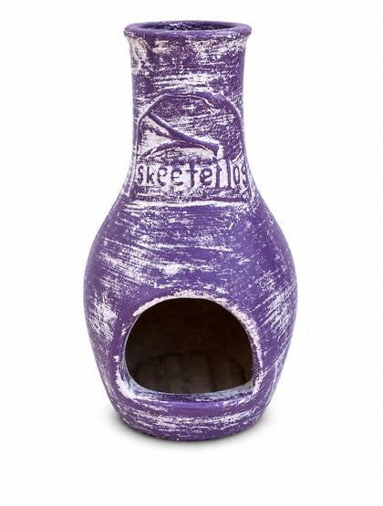 Skeeterlog Chiminea Kit - Clay Outdoor Firewood - Muscadine