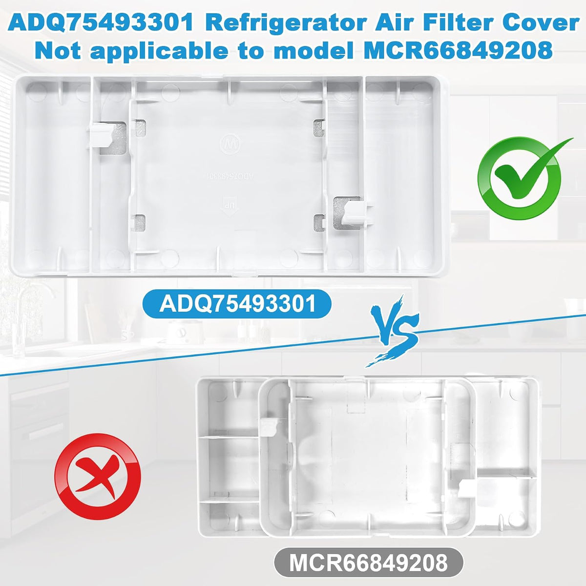ADQ75493301 Refrigerator Air Filter Cover Replacement for LG (3 Pack)