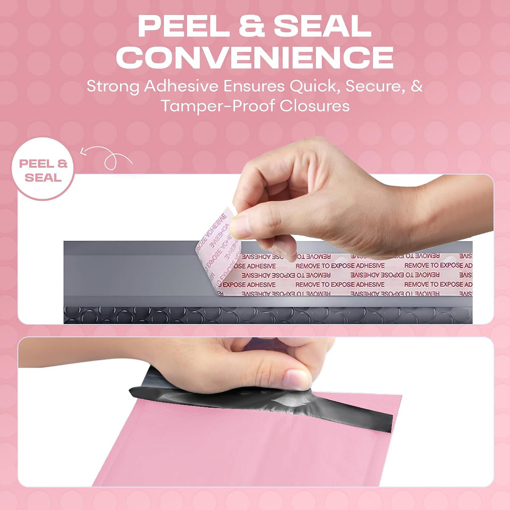 Light Pink Bubble Mailers 12.5x19 Poly Padded Envelopes #6, 20 Pack