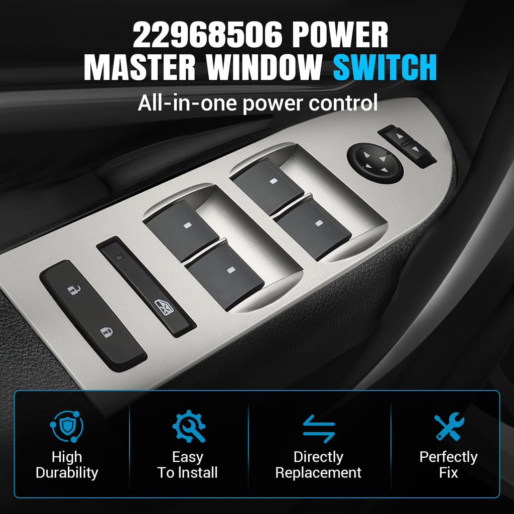 Driver Side Power Window Switch for 2010-2013 Chevy Silverado GMC Sierra