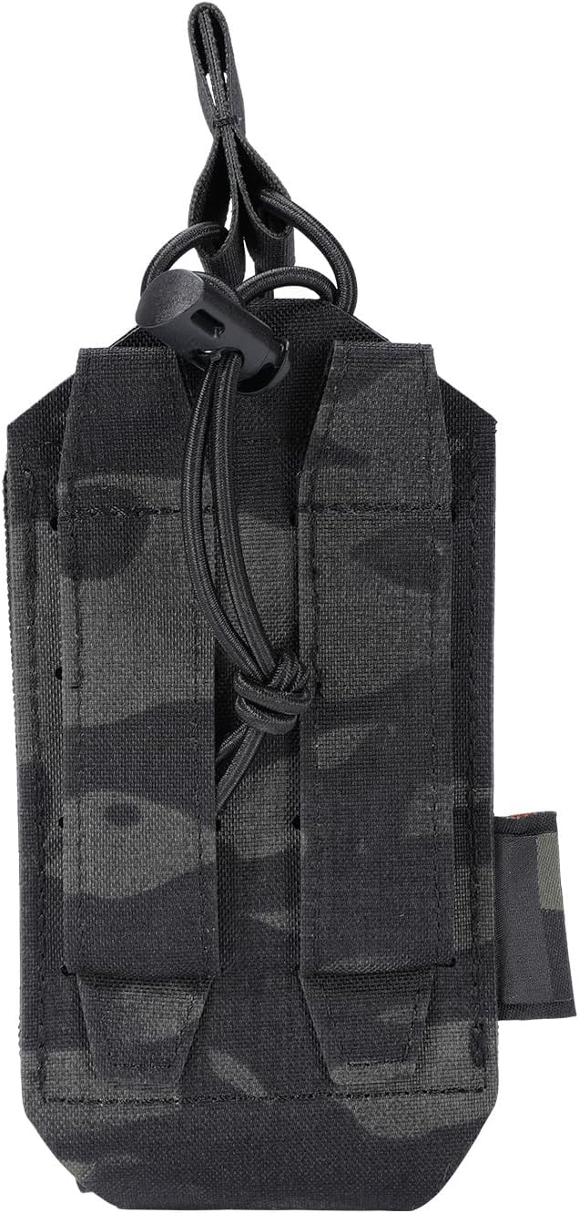 Tactical Universal Radio Holster Holder Adjustable | Molle Radio Pouch for Duty Belt、Vest ,Two Ways Walkie Talkie Holder