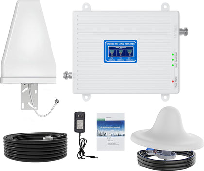 Cell Phone Signal Booster for Home Office - for Verizon, AT&T, T-Mobile&More - GSM, UMTS, LTE - 2G/3G/4G - Mobile