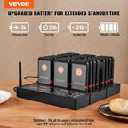 Restaurant Pager System,Touch Screen Keyboad Wireless Long Range Lineup Waiting Queue Signal, Guest Customer Calling
