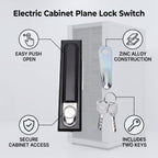 Cabinet Plane Lock Switch Zinc Alloy Push to Close (Black)