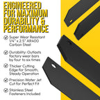 USA Made Heavy Duty 54" Snow Plow Blade Edge with Mounting Equipment | Wear Bar Cutting Edge Replacement | 4-6x Longer Life Than Factory Blade