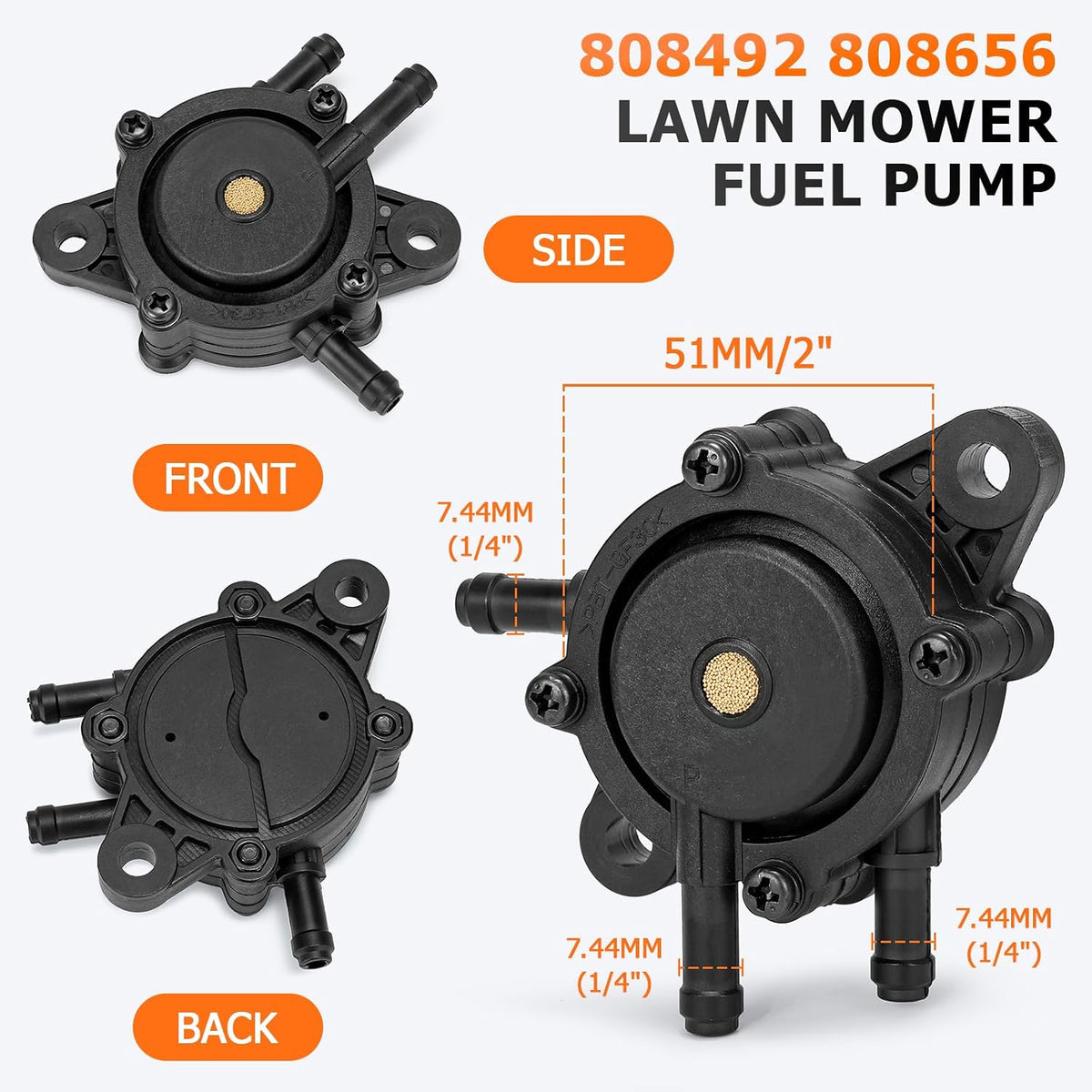 24 393 16-S Fuel Pump 24 050 13-S Fuel Filter for Kohler 7000 Series Engine KT715 KT725 KT735 KT745 725cc 4-Stroke Compatible with Cub Cadet XT1 XT2 L42 LT46 LT50 RZT 42" 46" 50" 54" Lawn Mower