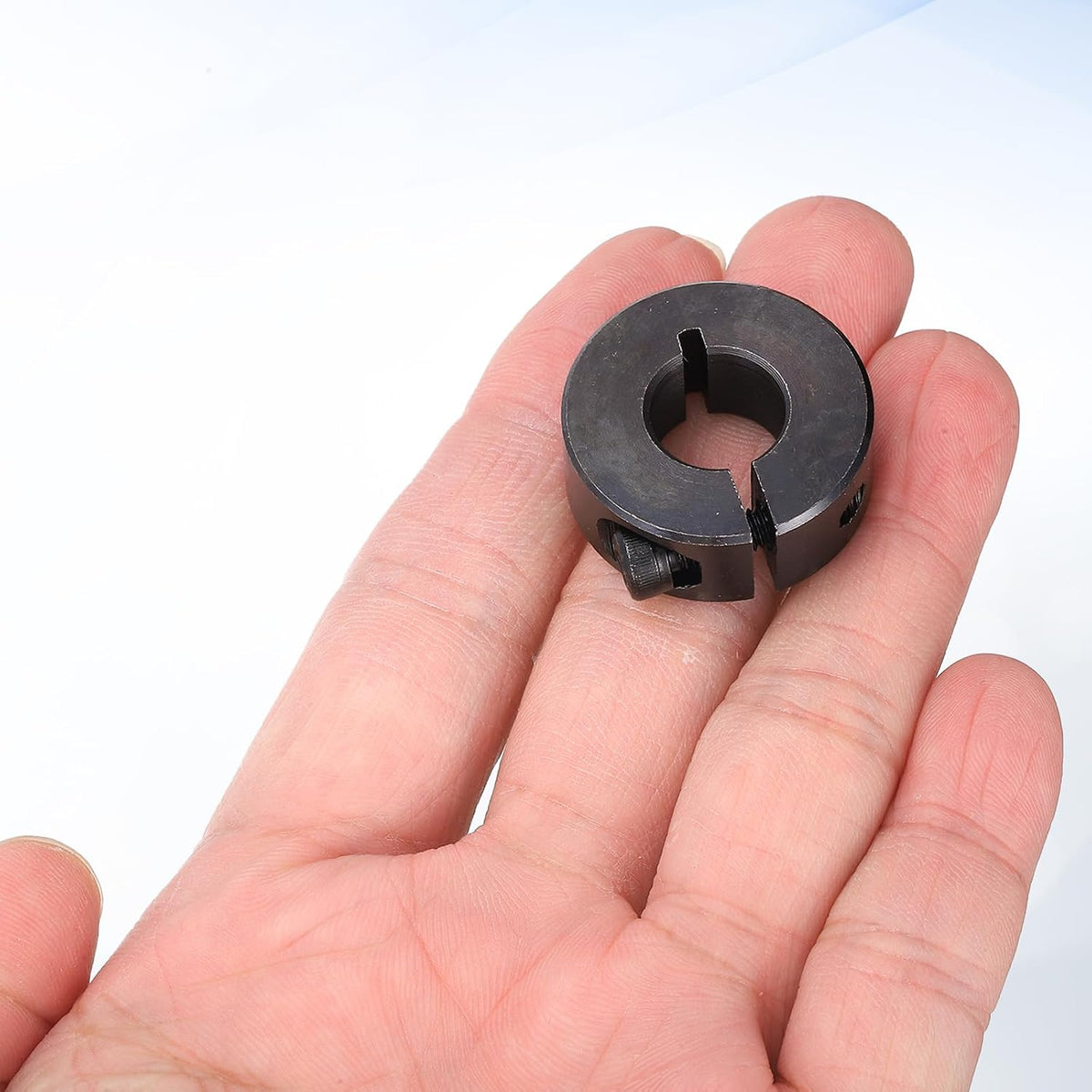 uxcell 4pcs Single Split Shaft Collar 12mm Carbon Steel Black Oxide