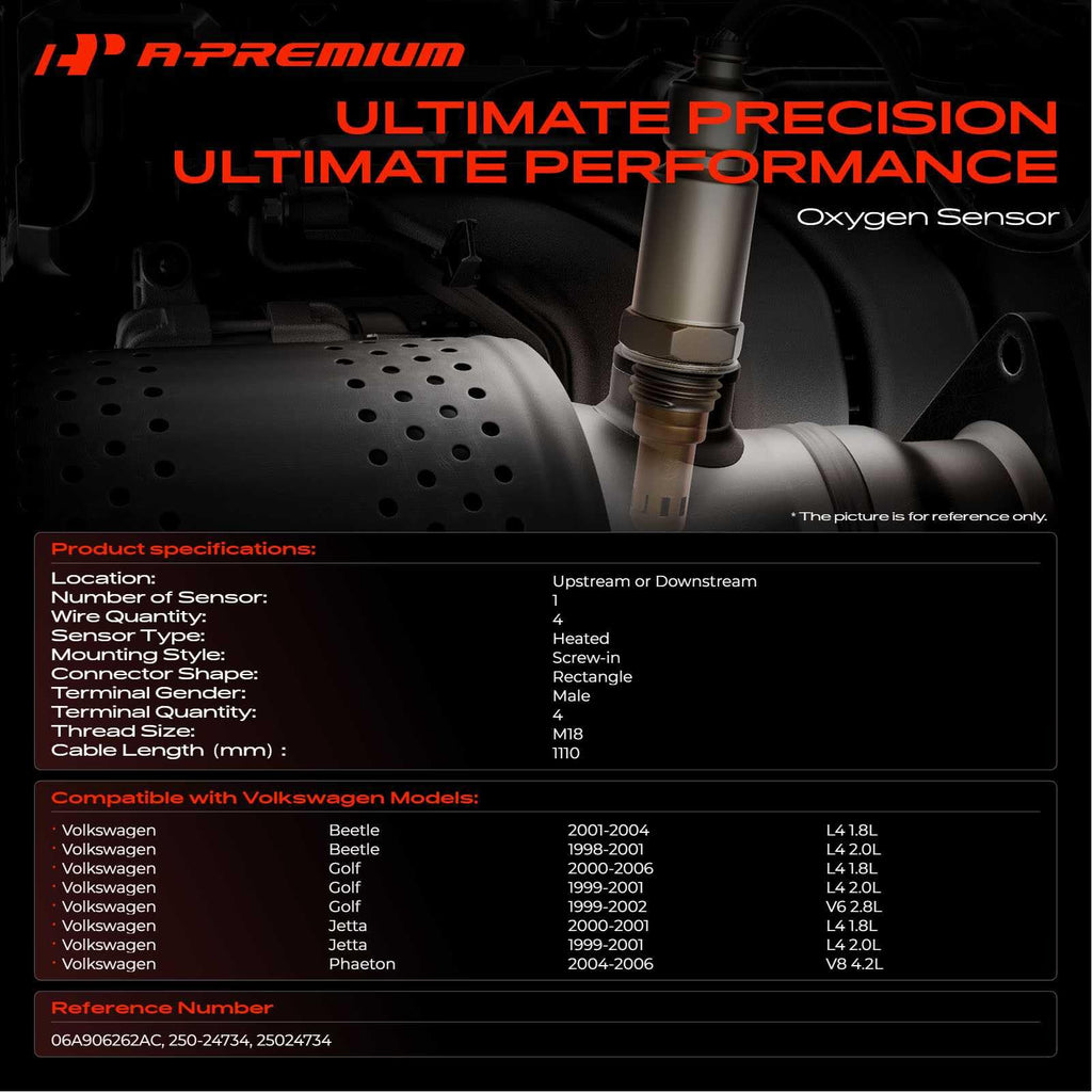 A-Premium O2 Oxygen Sensor Compatible with Audi, Volkswagen
