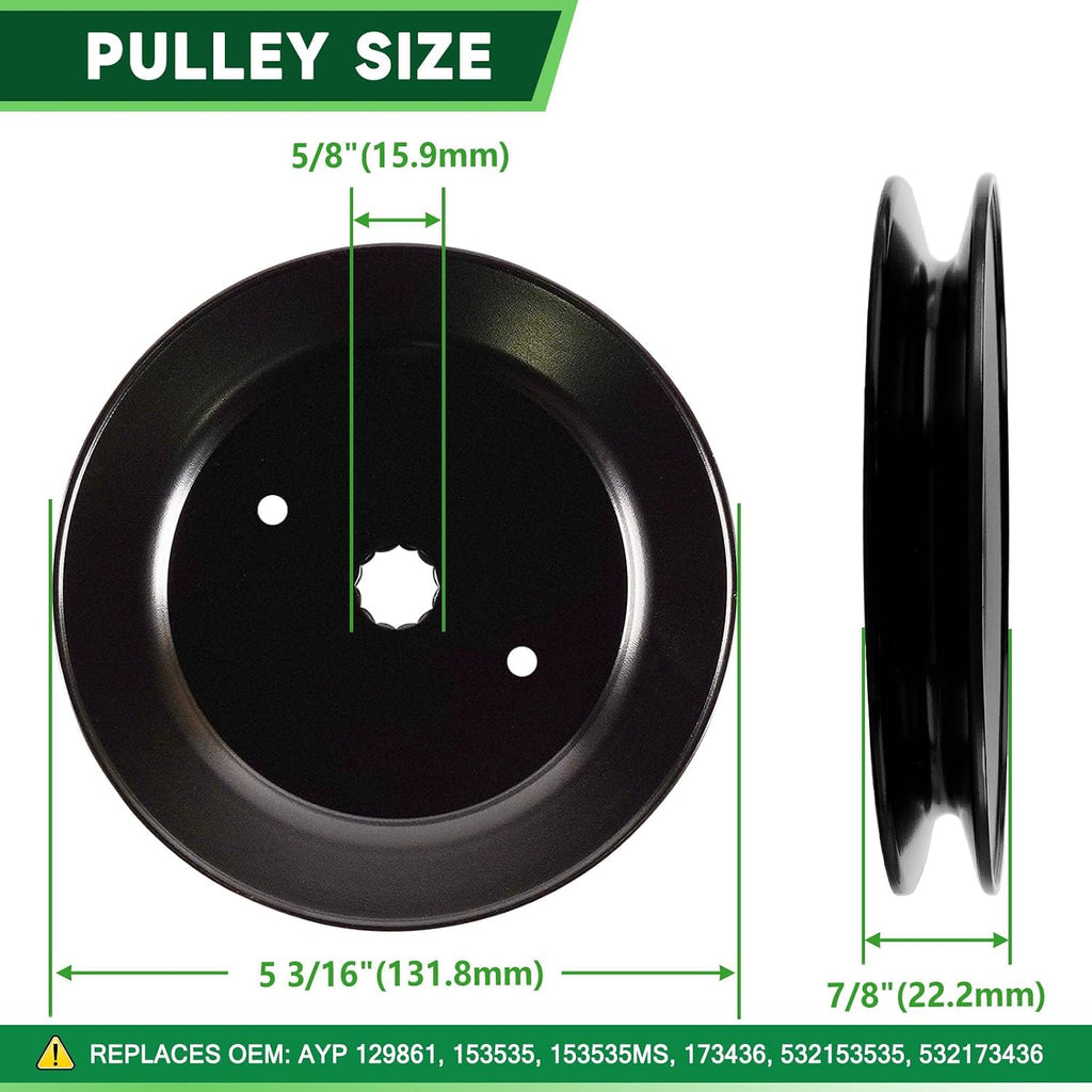130794 Spindle Assembly with 153535 Pulley Fit for 38 42 inch Deck Craftsman LT1000 LT2000 LTX1000 DLT3000 DYT4000