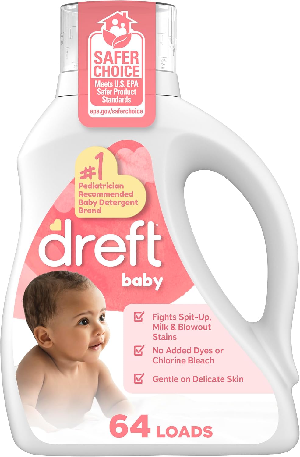 Baby Liquid Laundry Detergent, Gentle on Sensitive Skin Laundry Soap, 84 fl oz, 64 Loads (Packaging May Vary)