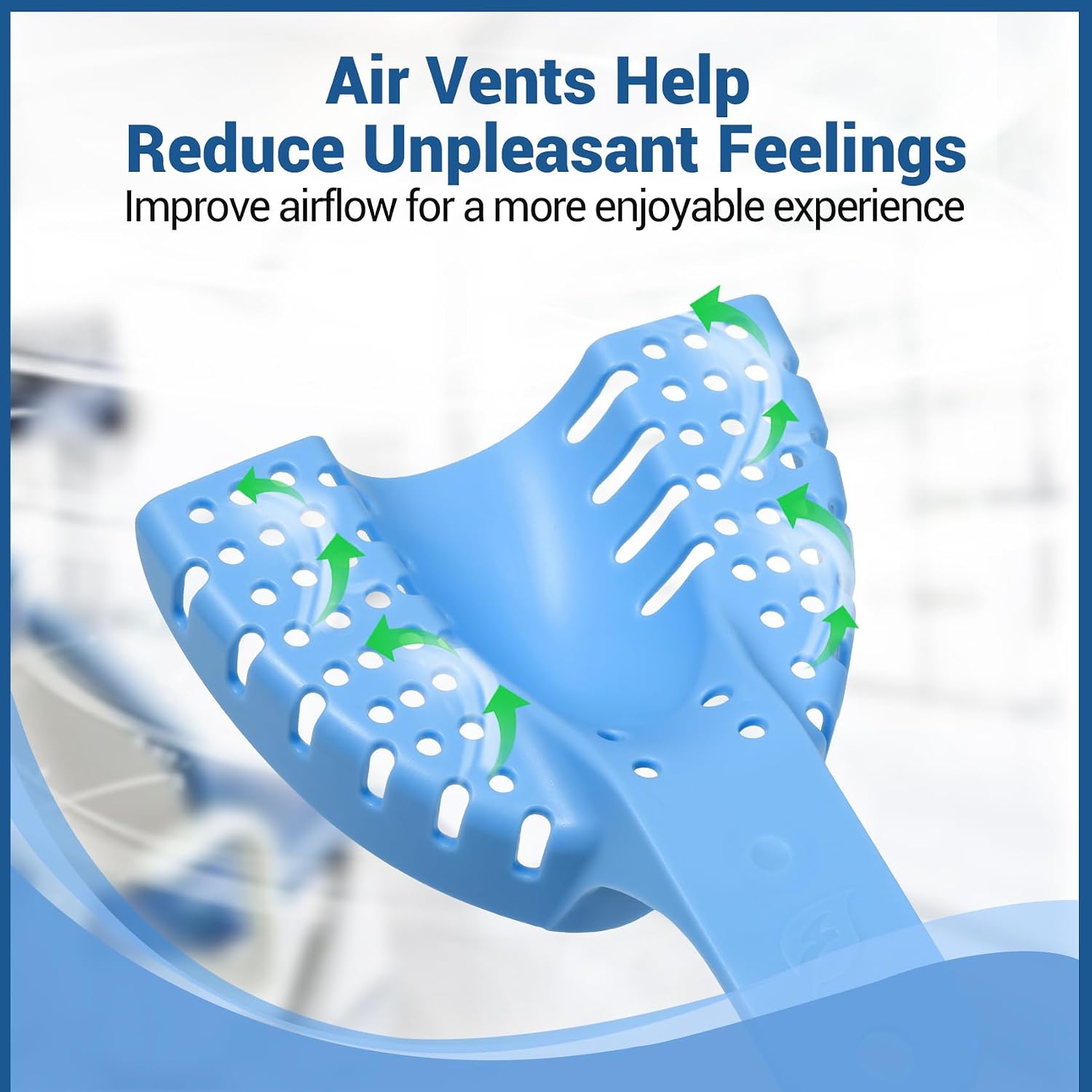 Dental Impression Trays Disposable 10 PCS, Perforated Impression Trays Set Plastic Teeth Holder for Dental Clinic