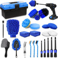27Pcs Car Detailing Kit, Car Cleaning Kit, Car Detailing Brush Set, Drill Brush Set, Car Detailing Brushes, Car Wash