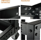 Tecmojo 15U Open Frame Server Rack,4-Post Adjustable Depth Rolling Network Rack for Computer/Data/AV/IT/Servers,Mobile Type
