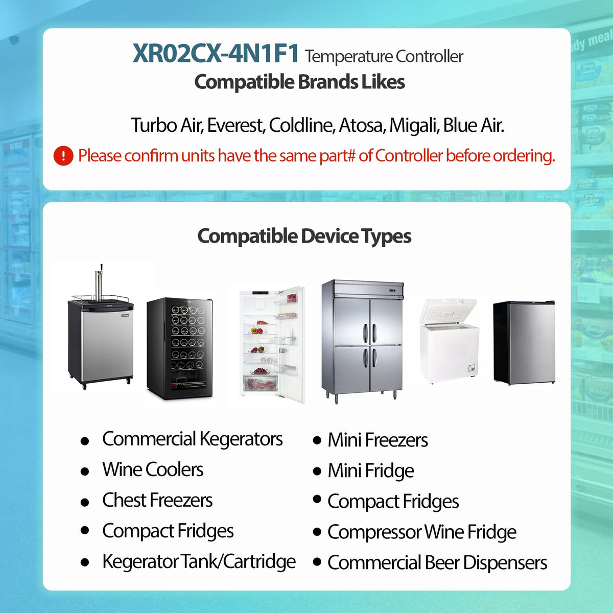 XR02CX-4N1F1 Temperature Controller Compatible with Dixell, 120V