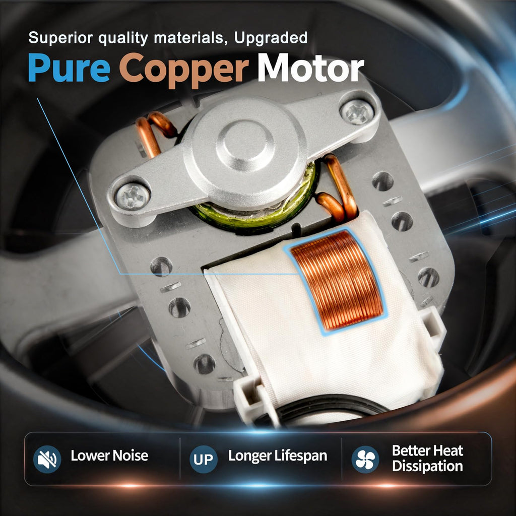 C350BN Upgrade Pure Copper Motor B Unit 50CFM Fan, 8x7-1/8 Inch Housing