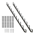 Stair Stringer 10 Step for 81in Deck Height,2 Pcs,Black