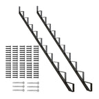 Stair Stringer 10 Step for 81in Deck Height,2 Pcs,Black