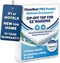 CleanRest PRO Presto! Zip-Off Top Mattress Encasement for EZ Washing, Queen Size, Waterproof Mattress Protector - Bed