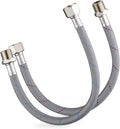 Faucet Supply Lines Length 12" 3/8 OD Comp (Male) x 3/8 Comp (Female) | Thread Connector Braided Nylon Extension