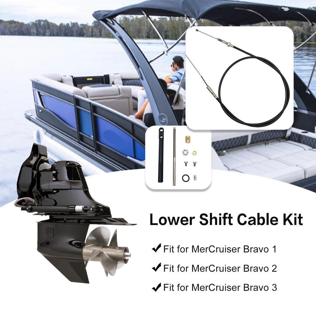 Lower Shift Cable Kit Fit for MerCruiser Bravo 1 2 3 Replaces 815471T1