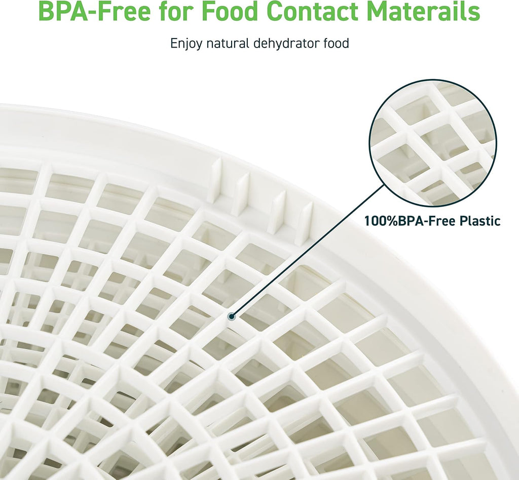 Food Dehydrator Accessories, Plastic Trays, 5 Trays CFD-N051-W Only | Compatible with Cosori 5 Trays CFD-N051-W Only