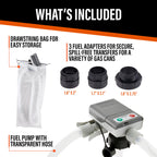 DeWay Fuel Transfer Pump, Auto-Stop & Beep Nozzle, 3.8 GPM, 51in Hose