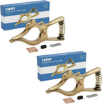 300-Amp T-Style Welding Ground Clamp Brass, 2-Pack