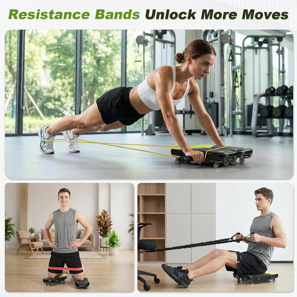 Upgrade Ab Roller Wheel Detachable Abdominal Wheel With 360° for Core Workout, Multi-Directional Abs Roller Board For