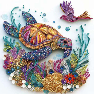 Sea Turtle Diamond Painting Kits for Adults,5D Special Shape Diamond Art Kits for Adults Beginners,DIY Crystal