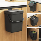 Countertop Compost Bin, Hanging Small Trash Can with Lid Under Sink for Kitchen, Food Waste Bin for Countertop