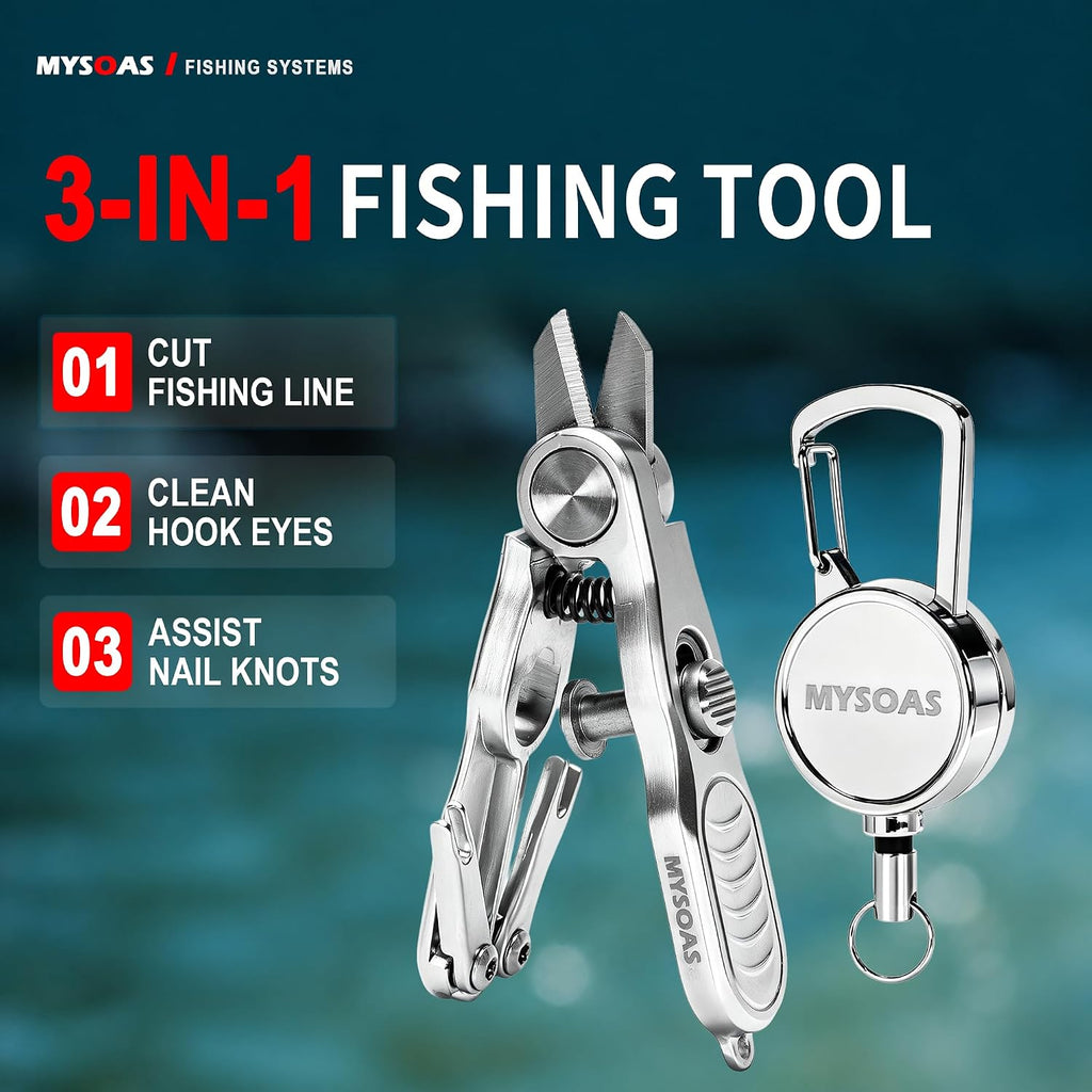 Fly Fishing Net and 3-in-1 Line Cutter Bundle