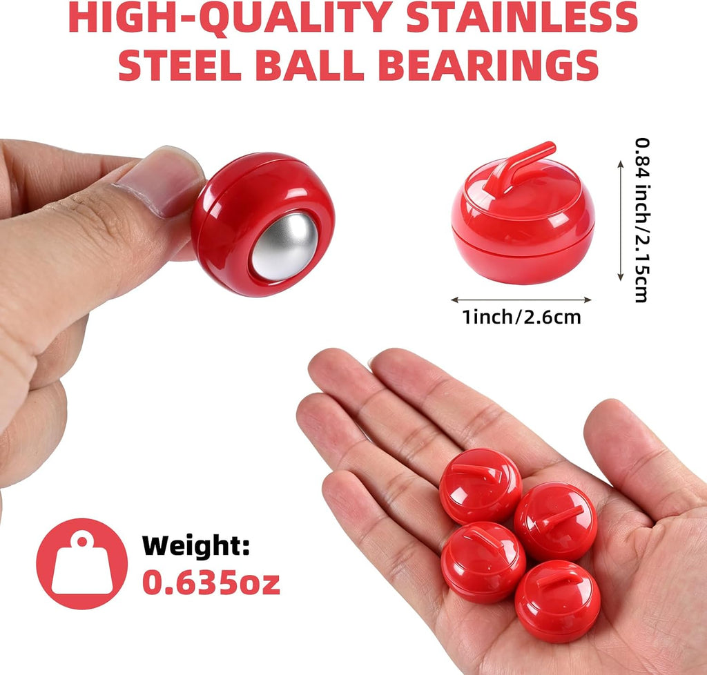Mini Shuffleboard Replacement Pucks Rollers Curling Accessories 2-4 Color | 8-16 Pack Tabletop Equipment 1 inch/ 26
