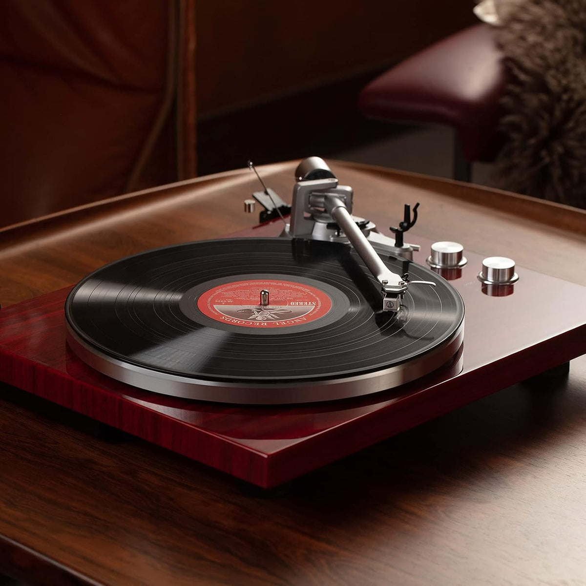 1 BY ONE Belt Drive Turntable with Bluetooth Connectivity, Built-in Phono Pre-amp, USB Digital Output Vinyl Stereo