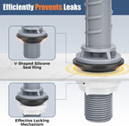 Universal Toilet Flusher Replacement Kit, Water-Saving & Height Adjustable Fill Valve, 2-Inch Flapper, Quiet &