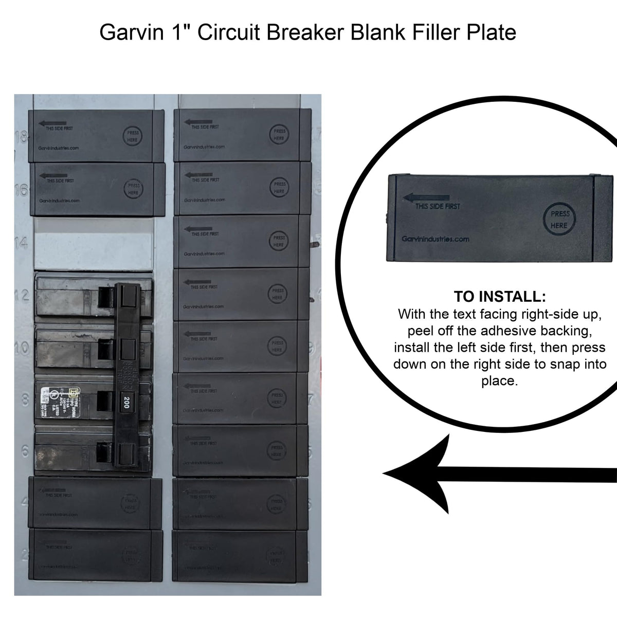 1 Inch Universal Breaker Filler Plate-10 per case
