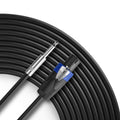 Pro 25ft 12 Gauge Speakon to 1/4 Male Audio Speaker Cable, Single