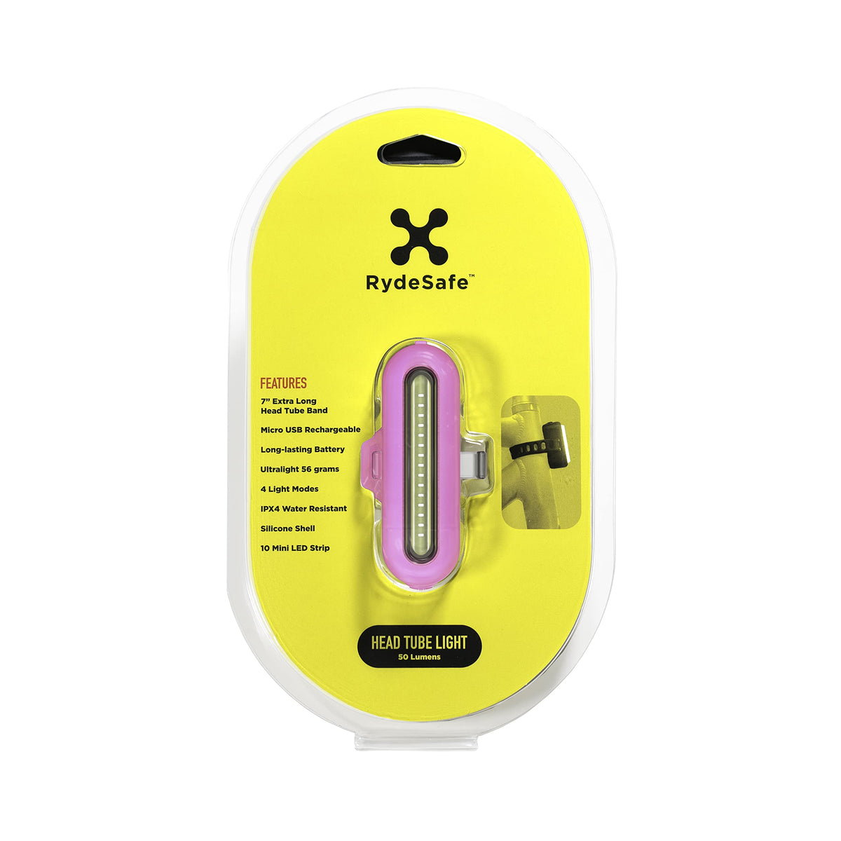 Bike Light - Head Tube Front - Pink