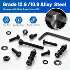 3400Pcs M3 Hex Socket Head Bolts and Button Head Screw Assortment Kit