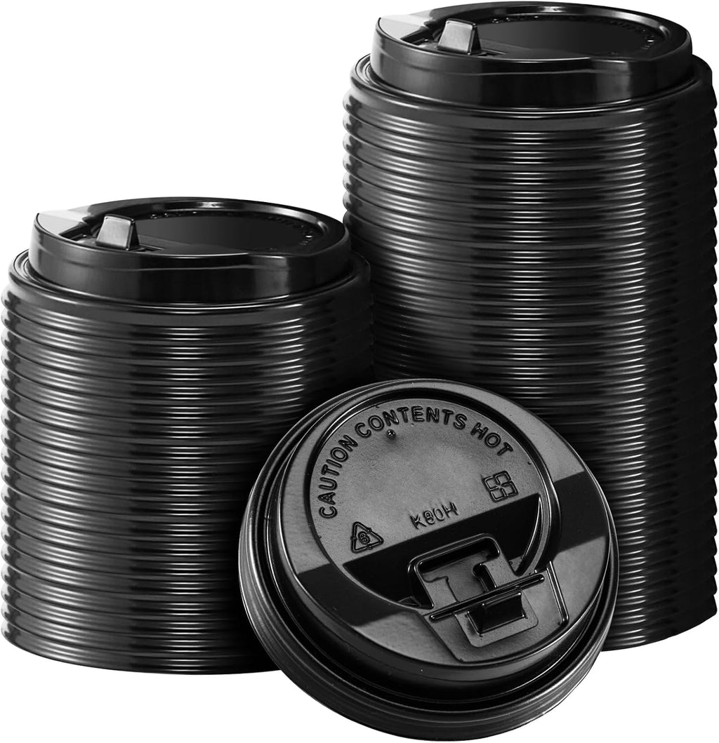 150 Pack Disposable Coffee Cup Lids for 10, 12, 16, 24 oz Paper Cups