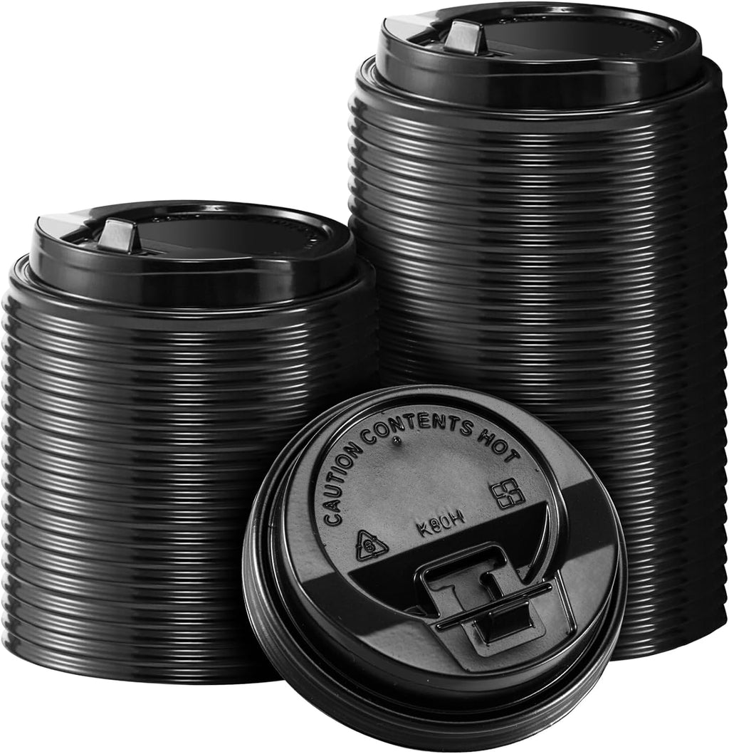 150 Pack Disposable Coffee Cup Lids for 10, 12, 16, 24 oz Paper Cups