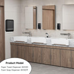 400-Sheet Multifold Paper Towel Dispenser,Screw Mounting,Black AK5301