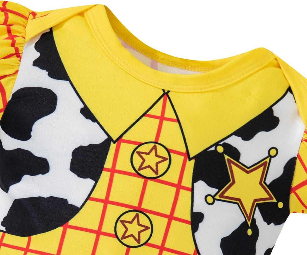 Baby Girl Halloween Cowboy Costume Romper Outfits Skirt Set | newborn toddler girls birthday set cowboy costume with