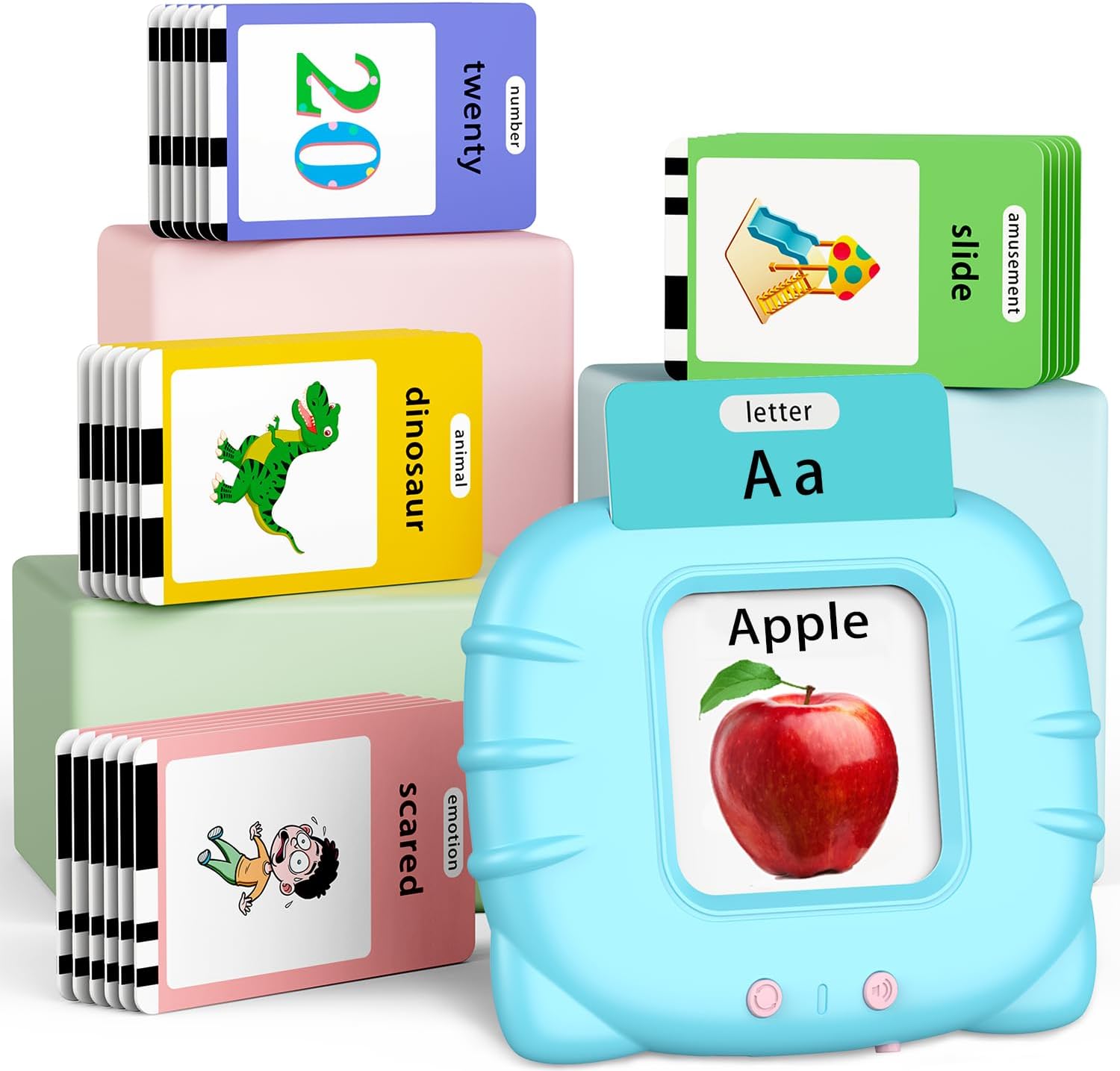 520 ABC Sight Words Talking Flash Cards, Christmas Birthday Gift for 2 3 4 5 6 Year Old Boys and Girls