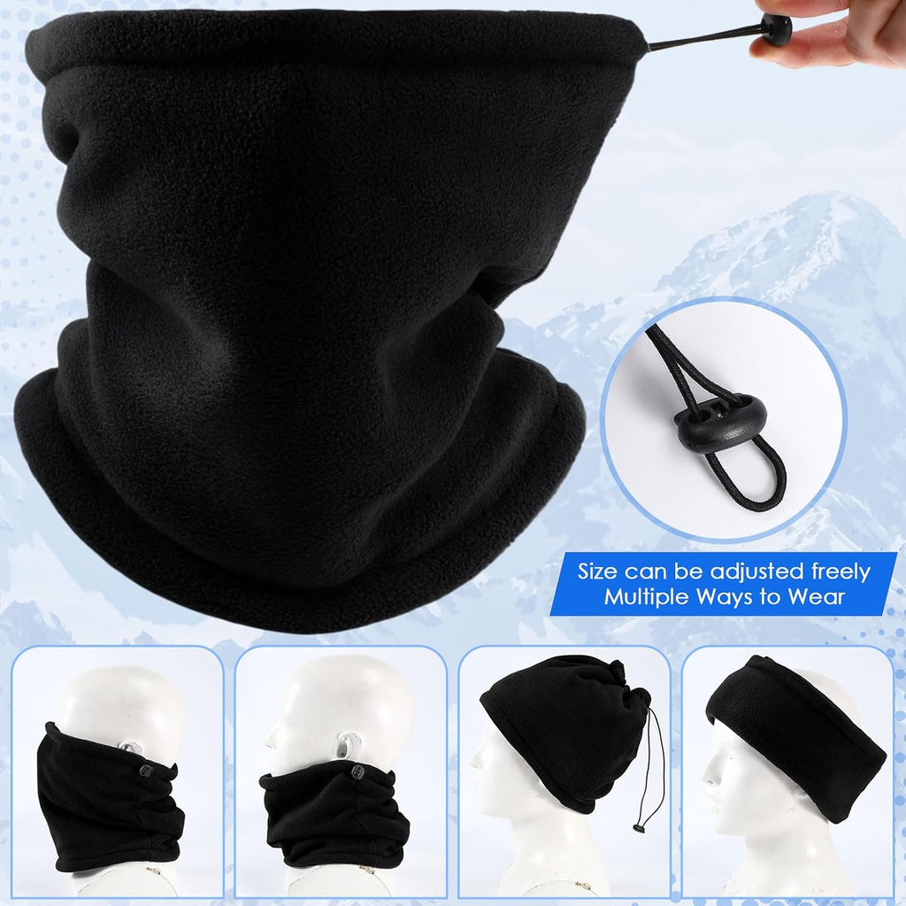 Winter Beanie Hat Scarf Set with Ear Flaps for Men Women Fleece Lined Skull Cap Balaclava Windproof Neck Warmer Gaiter