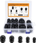 Cable Gland Waterproof, 20Pcs Nylon NPT Cable Gland Kit, Black
