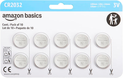 CR2032 3V Lithium Coin Cell Batteries for Key Fob, Watch, Remote, Child-Proof Package, Non-Coated, AirTag Compatible